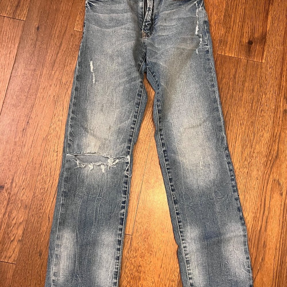 Gap Denim Boys 12 Regular Distressed Jeans *stain above knee